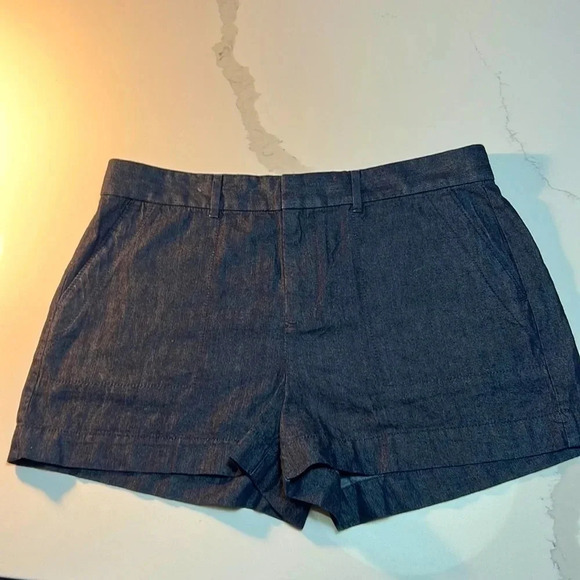 LOFT dark  blue denim shorts. Size 29‎ - Picture 1 of 10